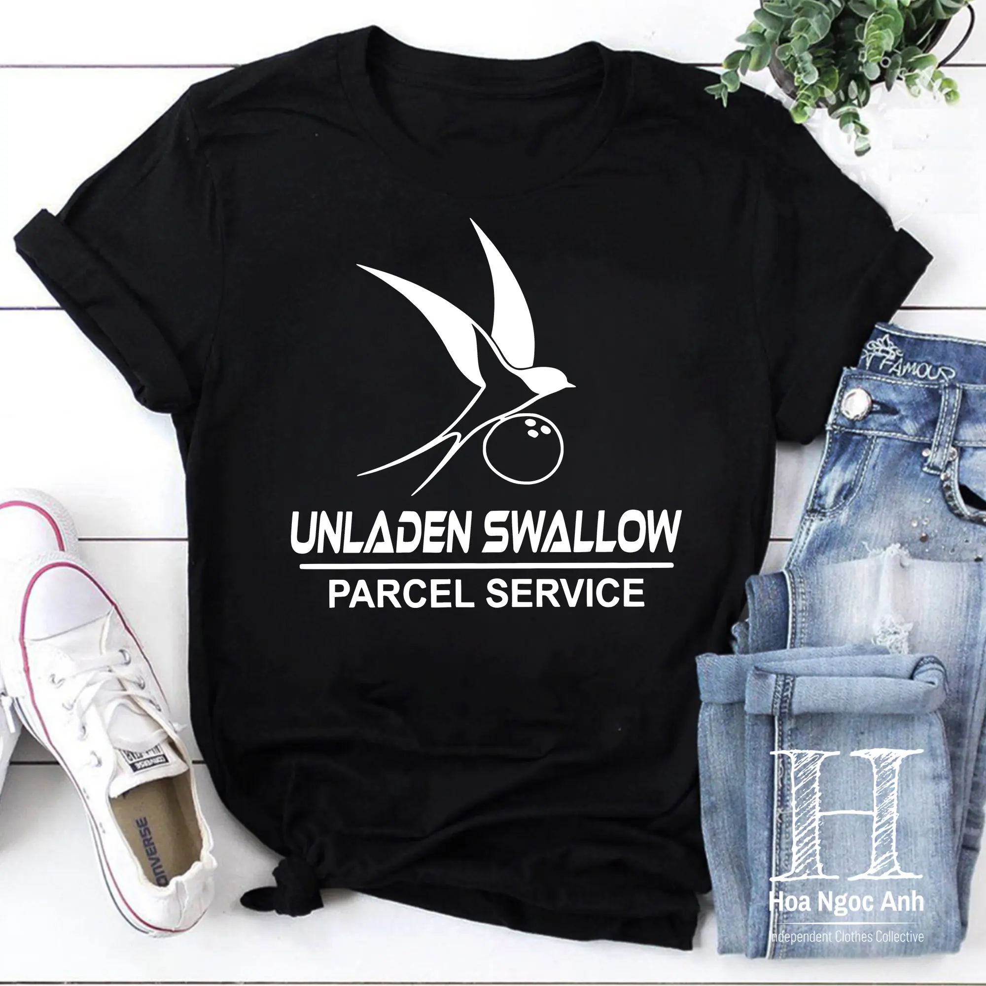 89Ward Unladen Swallow Parcel Service Vintage T Shirt Funny For