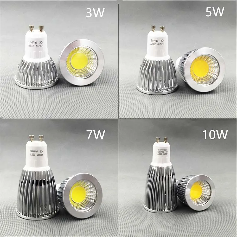 GU10 Bulb Embedded Light Super Bright AC86-265V With Driver COB LED Spotlight Decoration Ambient Light GU10 Spotlamp