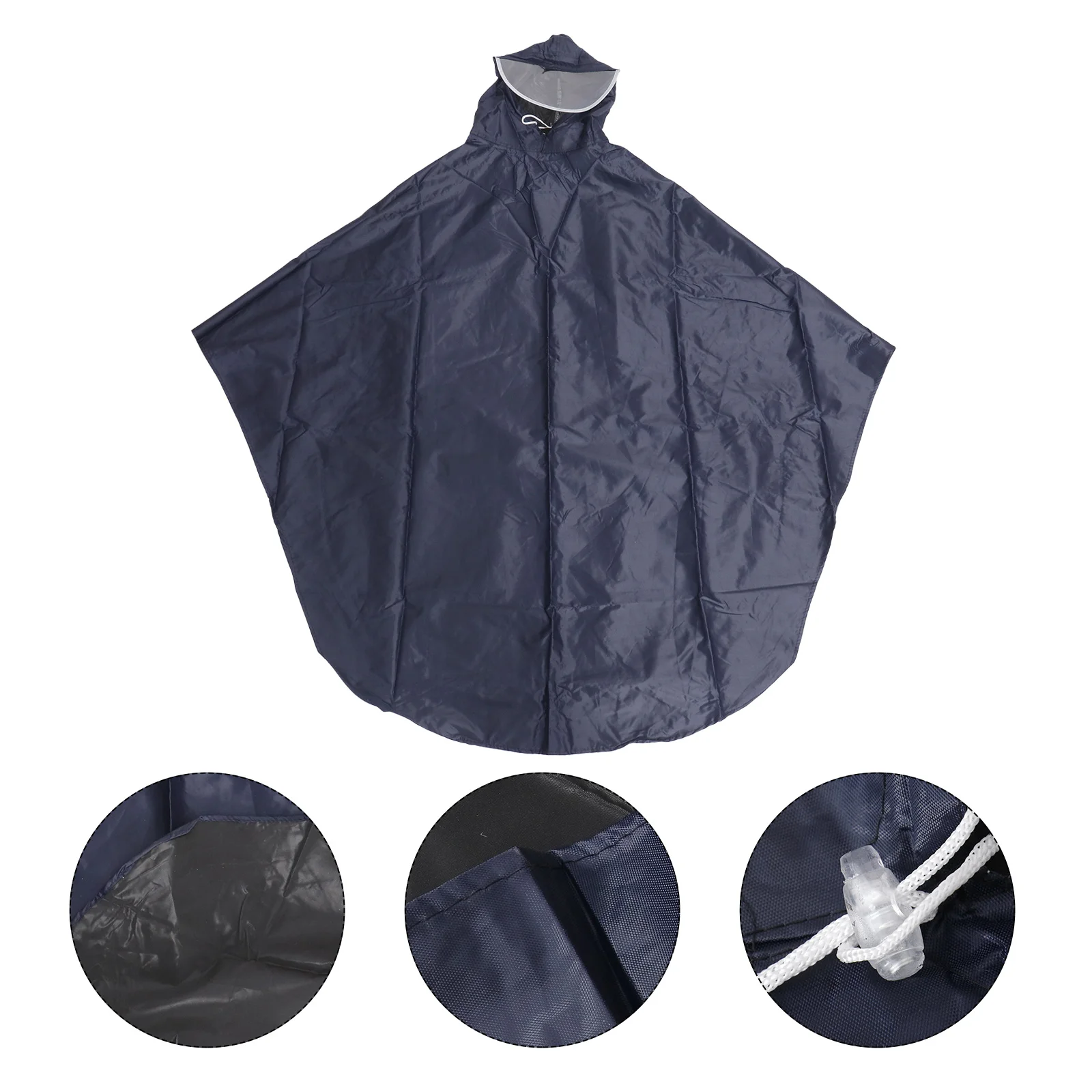 

Large Hat Brim Raincoat Transparent Cape Electric Car Outdoor Camping Snap Fastener