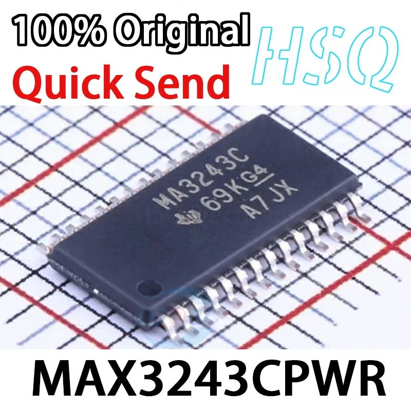 1PCS MAX3243CPWR Screen Printed MA3243C Tile TSSOP28 Driver Transceiver Chip IC