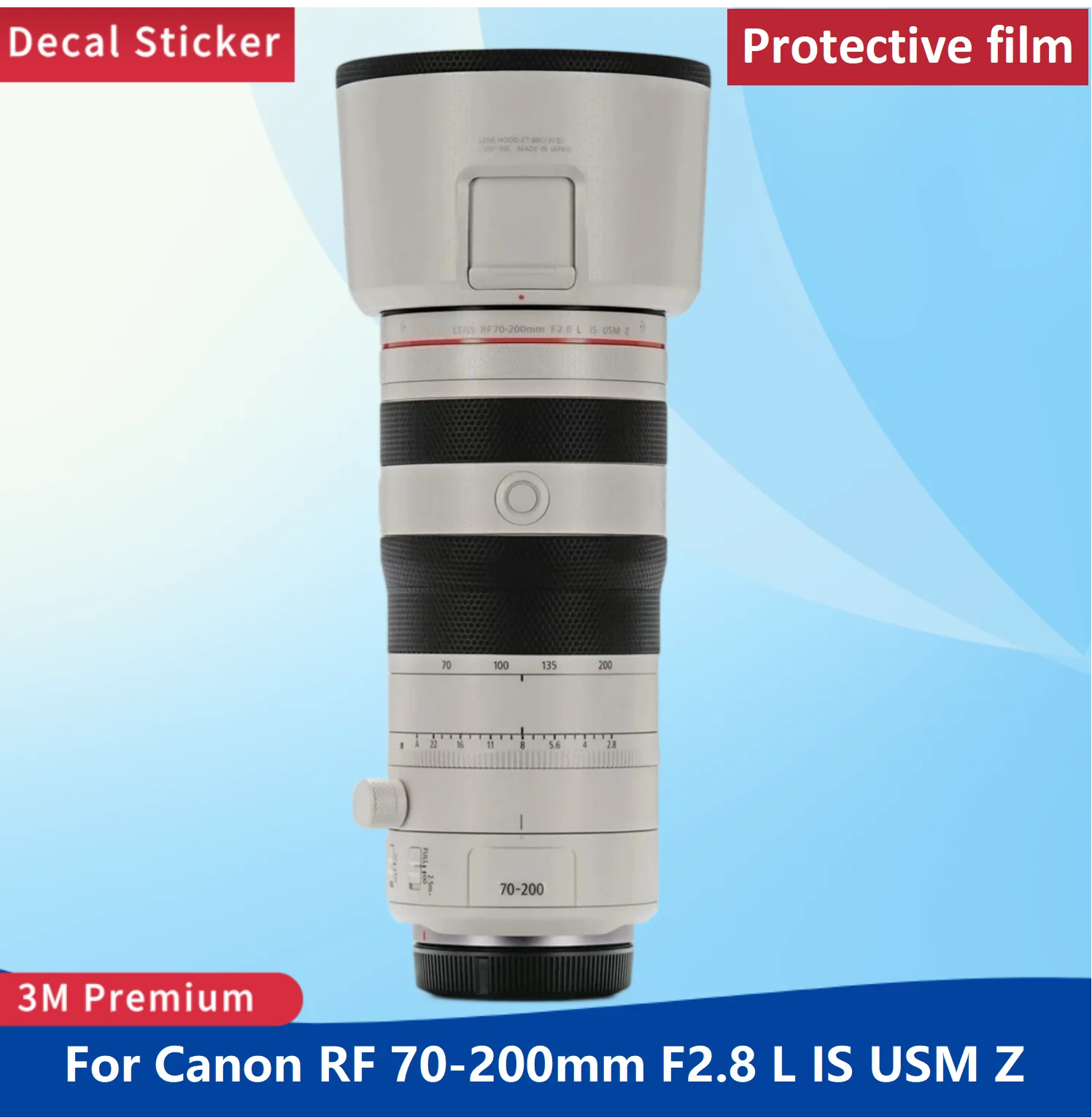 For Canon RF 70-200mm F2.8 L IS USM Z Transparent protective film Lens Sticker Protective Film Wear Resistant Proof Cover