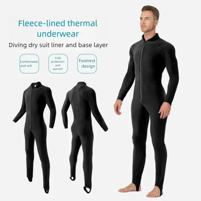 Wetsuit Drysuit Inner Layer Polar Fleece Liner Women Thermal Underwear Jumpsuit Hiking Fising Caving Drysuit Undergarment