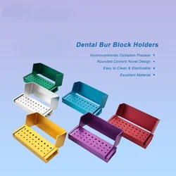 1pc 30 Holes Dental Burs Drill Disinfection Block FG Bur Sterilization Holder Autoclavable Aluminium  Dentistry Materials Tools