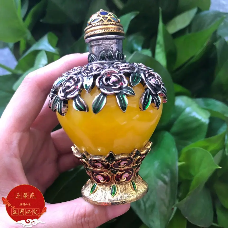 Retro Ethnic style roses Snuff Bottle mini bottle ﻿