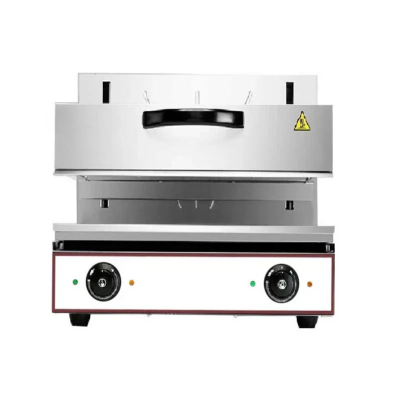 # Kommerzieller Salamander-Broiler aus Edelstahl für die Arbeitsplatte, elektrischer Käseschmelzer, Raclette-Grill für Hotel- und Restaurantbedarf