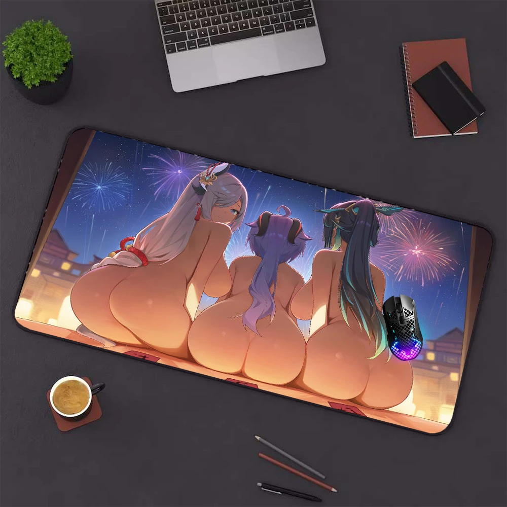 Lewd Anime Girls Mousepad Uncensored Hentai Nude Custom Size Mouse Pads Adult Tits Sex Large Provocative Erotic Anime Playmat