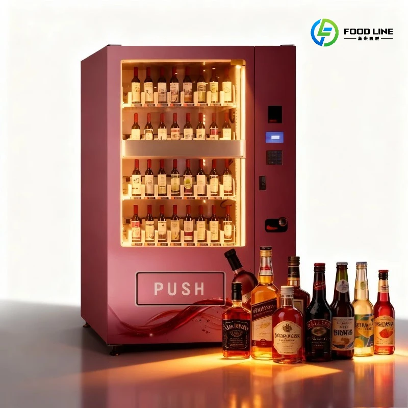 Self-service Beer Red Wine Vending Machine SDK Function 24 Columns Capacity LED Light for Snacks Drinks Combo Customized