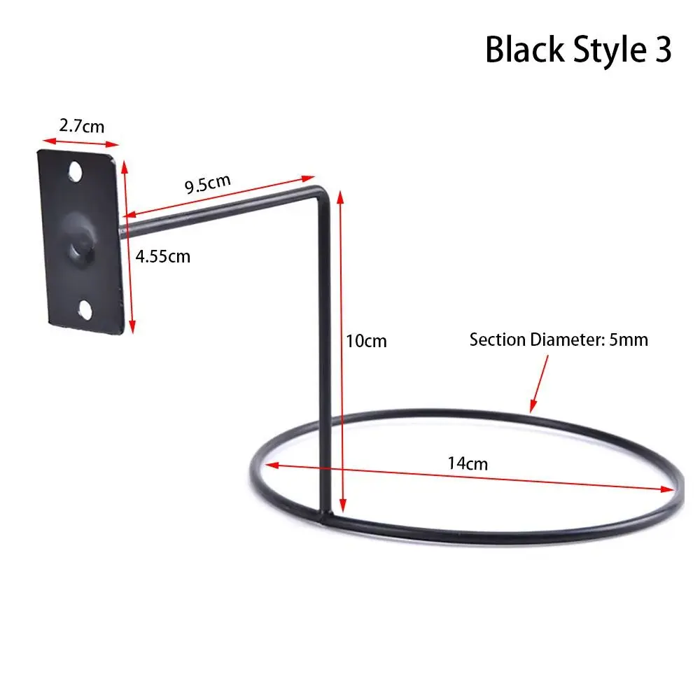1Pcs Wall Mounted Cap Holder Rack Stand Organizer Pegboard Hook Accessories Hat Bracket Storage Display Metal Helmet Hanger