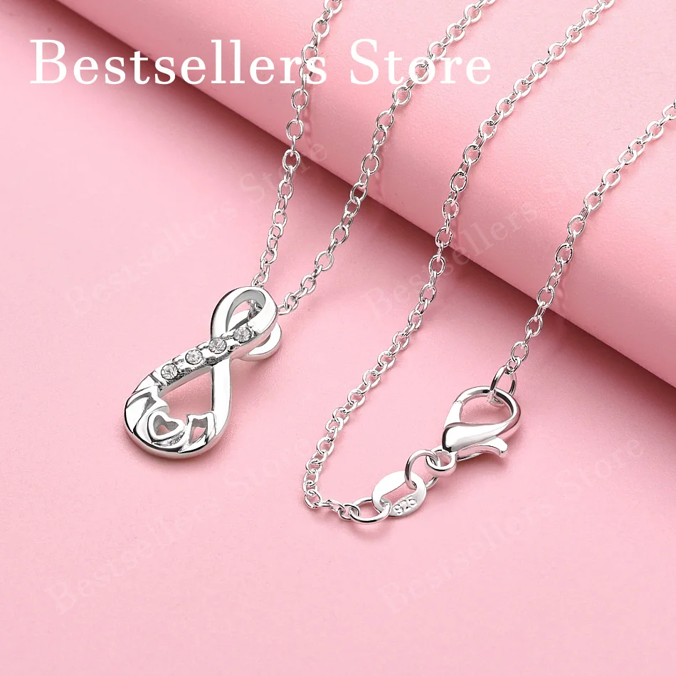

925 sterling silver 16-30 inch exquisite water drop zircon pendant necklace for women's wedding fashion accessories jewelry