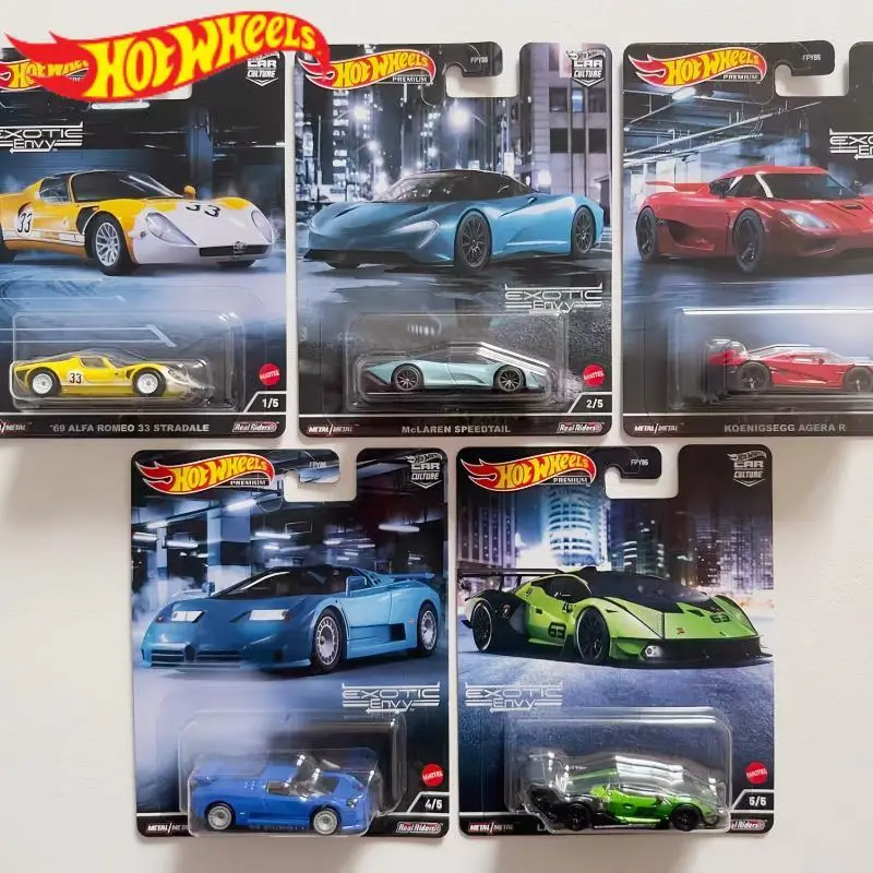 

Подлинная автомобильная культура Mattel Hot Wheels премиум-класса, экзотический набор Envy, 2022, автомобиль Alfa Romeo McLaren, масштаб 1/64, литые автомобили 957M, подарок для мальчика