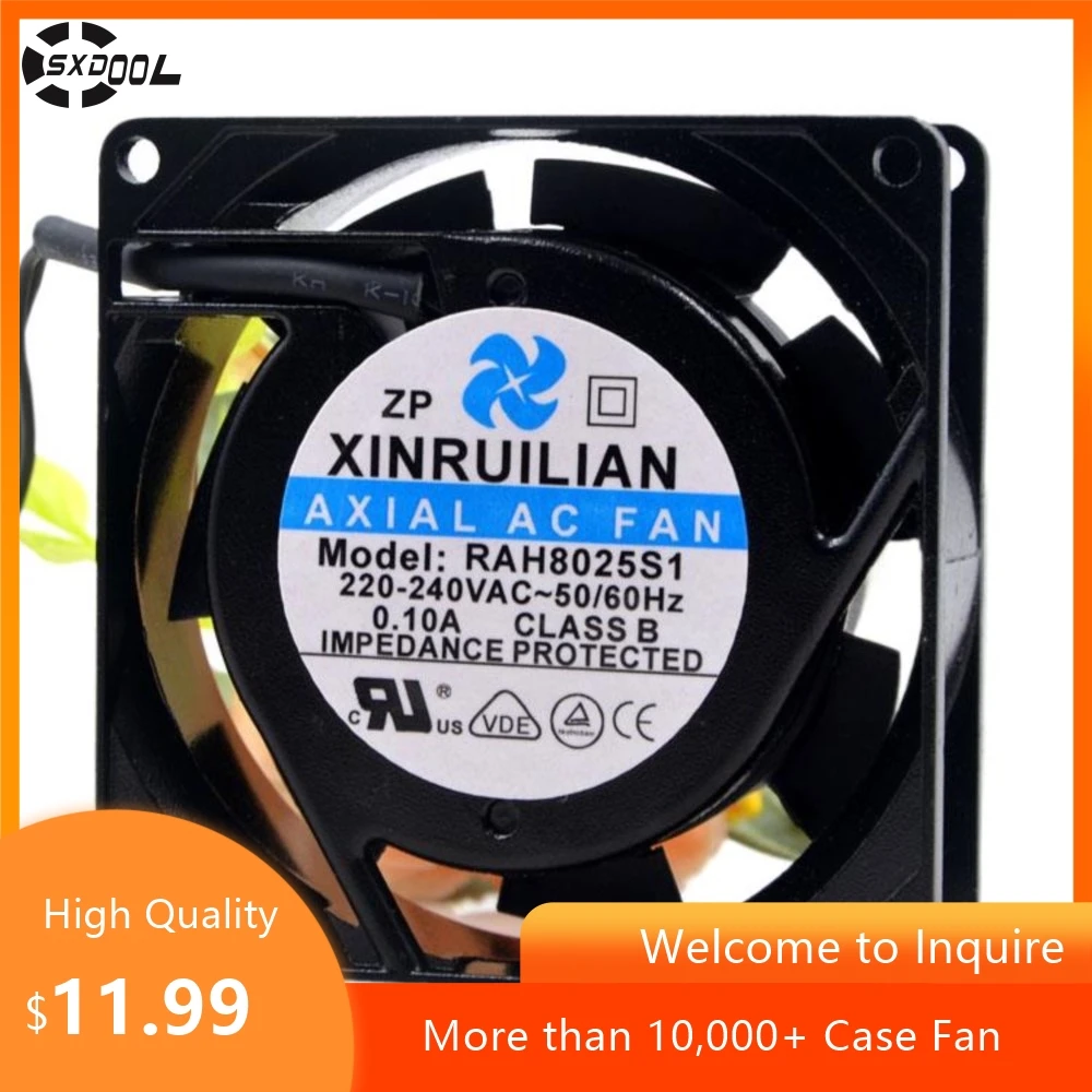 

1pcs Xinruilian RAH8025S1 8cm 8025 220v 0.10A Industrial Aluminum Frame Fan