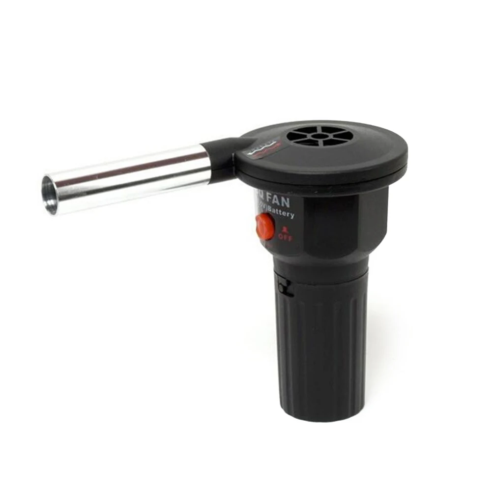 

BBQ Grill Fire Bellows Handheld Electric Blower Fan Grill Accessories Aluminum Alloy Kitchen Tool for Picnic Camping Cooking