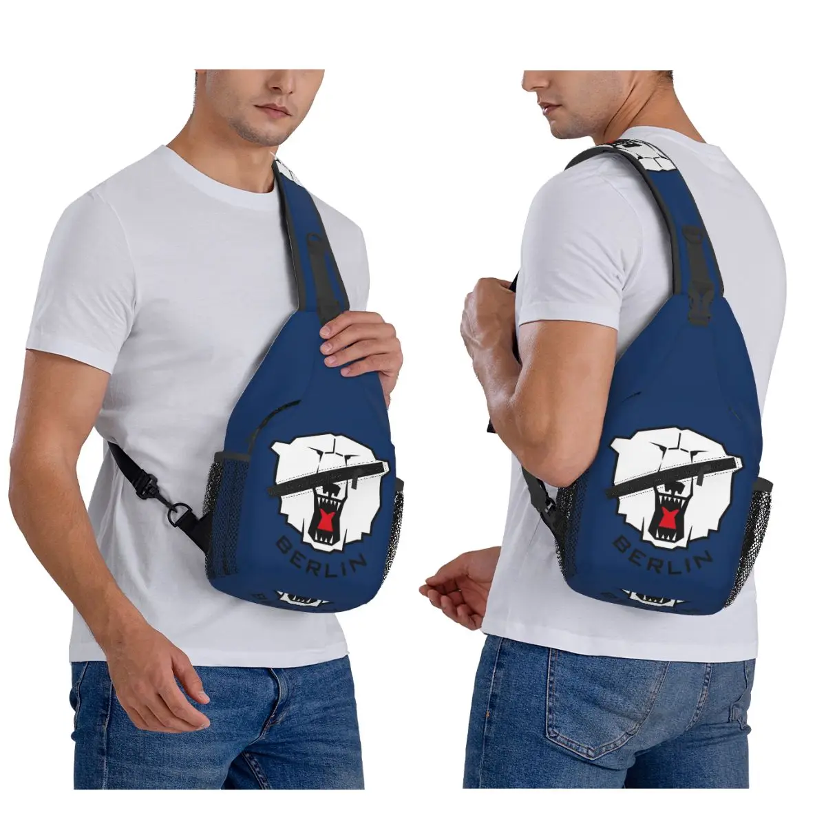 

Eisbaren Berlin Chest Bag Men Sling Crossbody Backpack Chest Bag Travel Hiking Daypack Shoulder Bag