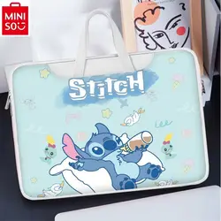 MINISO Disney Cartoon Anime Stitch Laptop Bag Suitable for 15.6air13.3 Student Learning and Storage Handbag