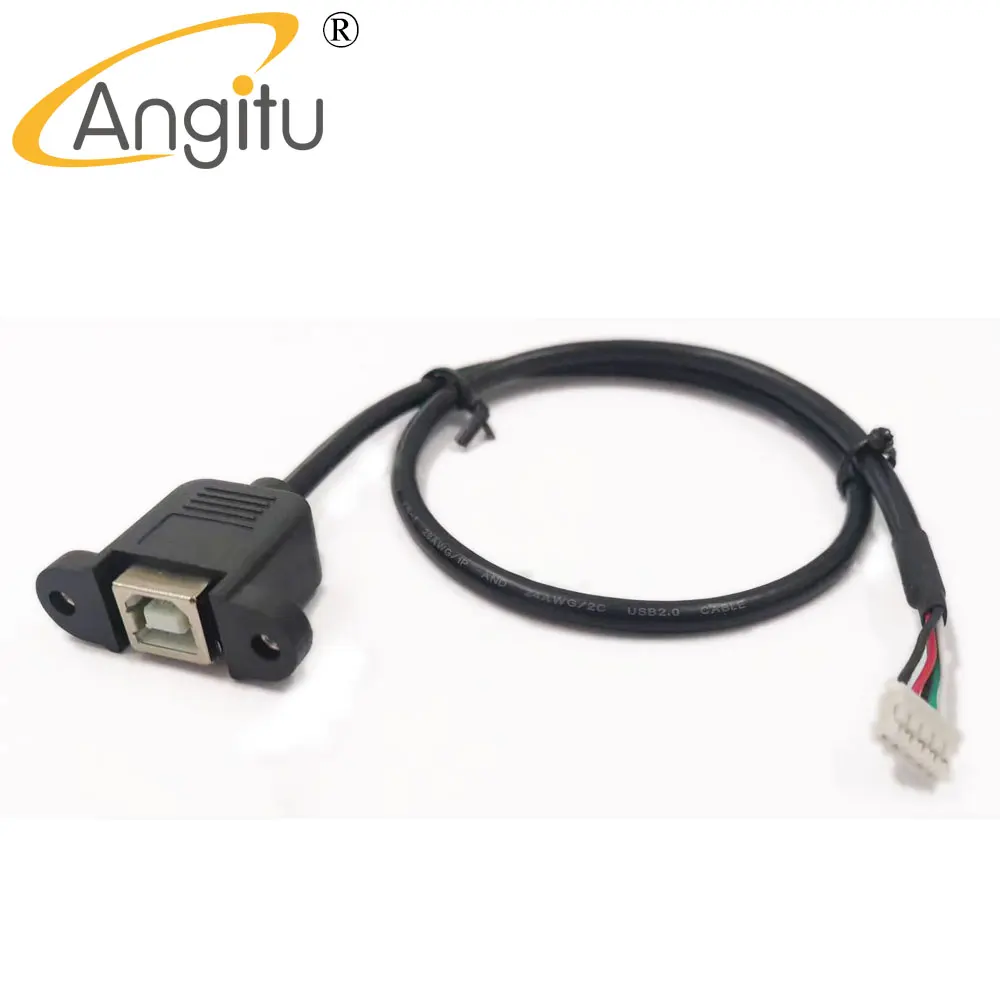 Angitu 5Pin اللوحة الأم Dupont/PH2.0 5Pin إلى USB B كابل طابعة أنثى مع الأذن-30 سنتيمتر