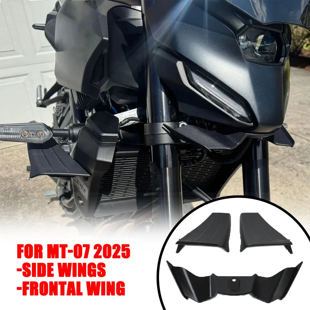 

For YAMAHA MT-07 2025 New Style Motorcycle WING DOWNFORCE NAKED FRONTAL SPOILERS MT07 2025 Side Wings Spoilers