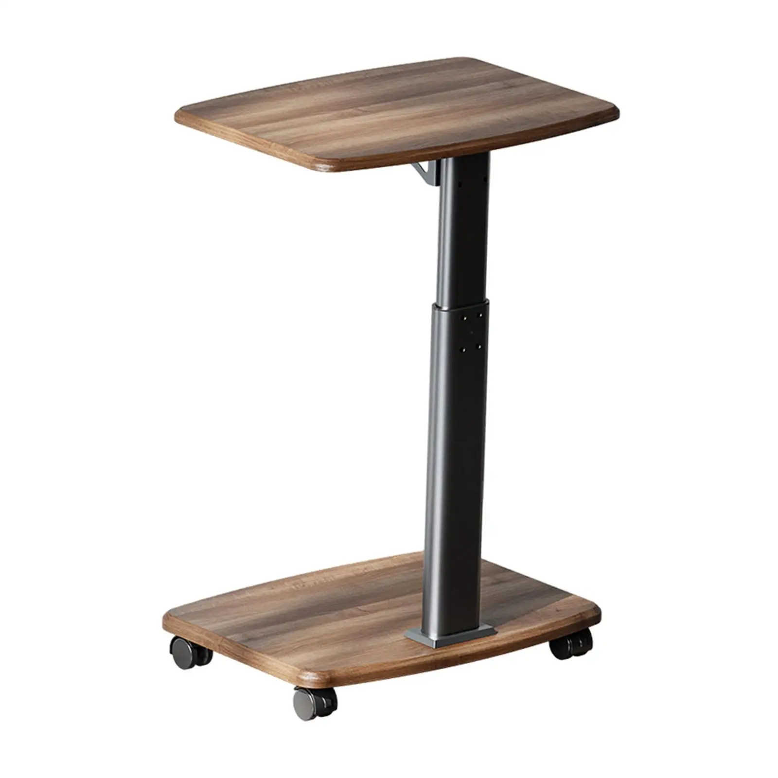 Sofa Tray Table Side Table End Table Removable Table Wooden with Metal Frame Overbed Table Storage Shelf Living Room TV Tray