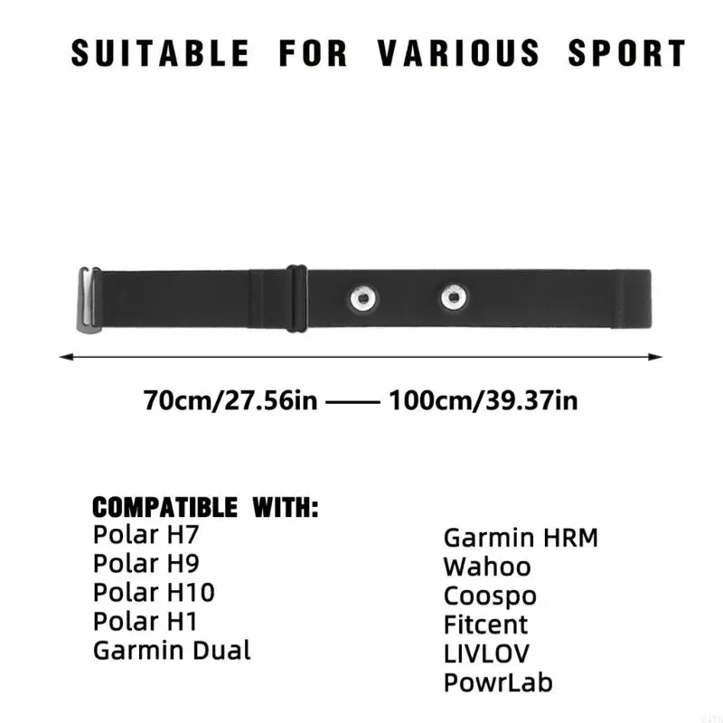 Dây đeo máy đo nhịp tim Dây đeo ngực silicon có thể điều chỉnh Dây đeo ngực linh hoạt Kết cấu silicon cho nhiều cảm biến