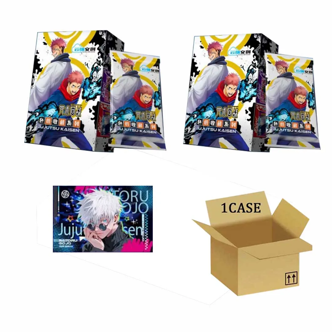 Wholesale Jujutsu Kaisen Collection Card Booster Box Color Paper Collection Series Wave1 Bullet Badge Acrylic 1case Trade Card