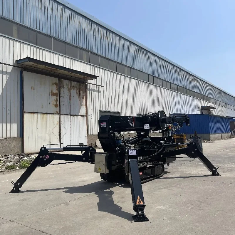 Heavy Duty Spider Crane 8 Ton Knuckle Boom Telescopic Crawler Mounted Hydraulic System Remote Control Construction Hot Sale