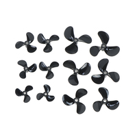 1 pair 4mm Rc Boat Three Blades Paddle 3 Blades Nylon Boat Propeller Positive & Reverse Screw High Strength D28/32/36/40/44/48mm