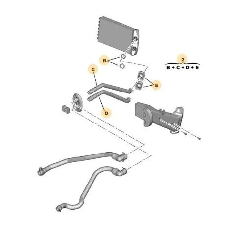 KALORFİER RADIATOR INTAKE PIPE TOOL 301-C ELYSEE 2012- 1609171480 450941792