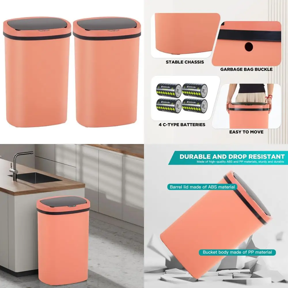 

Automatic Touch-Free 13 Gallon Kitchen Trash Can with High-Capacity Motion Sensor for Kitchen Use