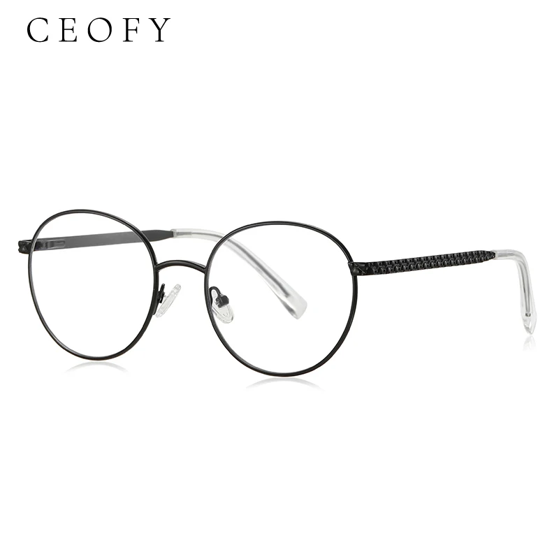 Ceofy Women Fashion Cat Eye Myopia Eyeglasses Frame Optical Vintage Prescription Glasses Frame New Arrival 2001