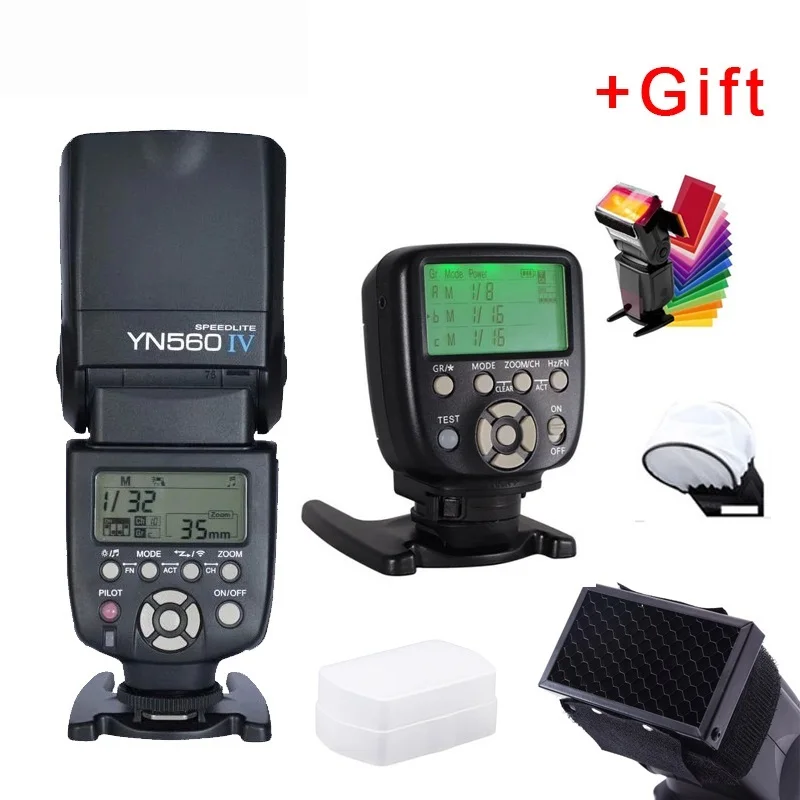 Top! YN560IV YN560 IV YN 560 Flash Speedlite With YongNuo YN560-TX II Trigger Controller for Canon Nikon Fuji Camera