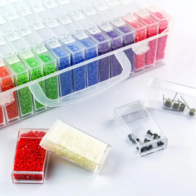 64/84 Jars diamond painting rrt storage container, suitable for diamond art diy, crafts, jewelry