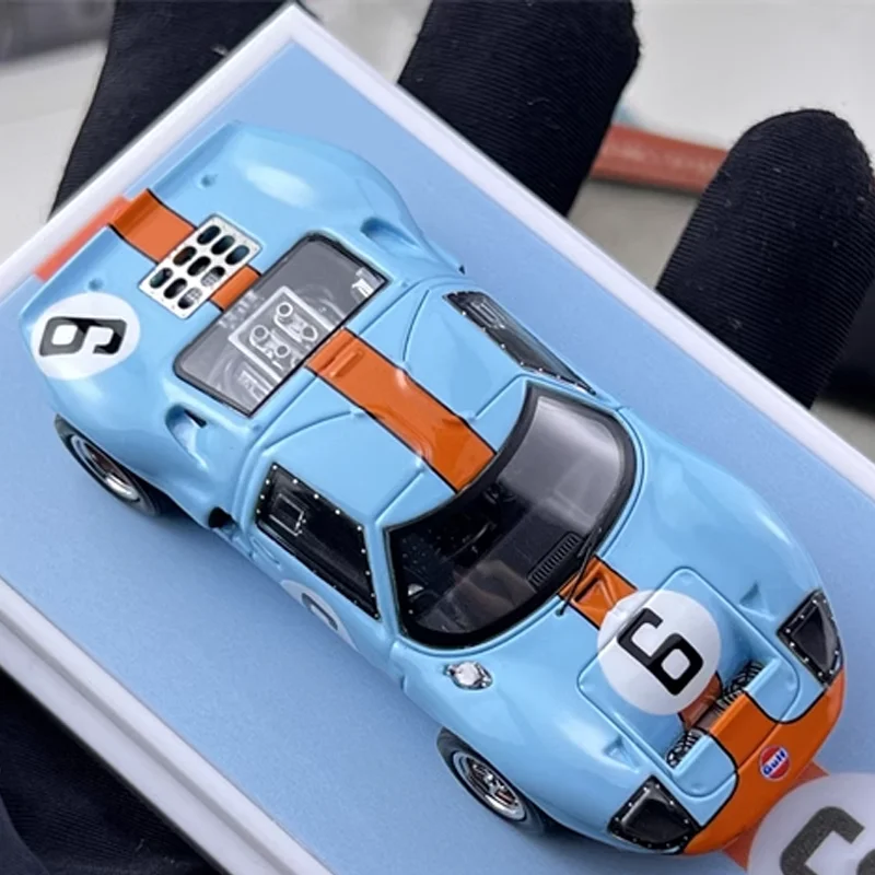 FY 1/64 Ford GT40 Mk1 P/1075 LeMans 24 horas de liga de brinquedo veículo motorizado modelo de metal fundido presentes