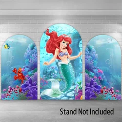 Dreamy Undersea Little Mermaid Disney Girl Princess Cartoon Kids Arch Backdrop Background Girls Birthday Party Backdrop Cover