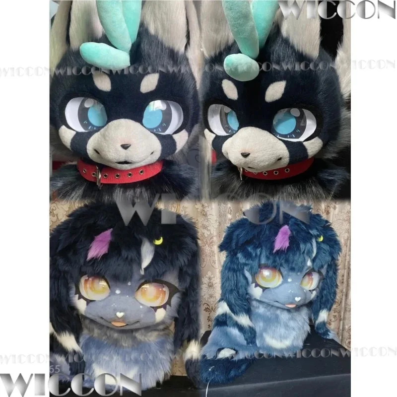 

25COSFurry Skull Mask Fursuit Kigurumi Cosplay Kig Animal Beast 3D Print Cute Cat Dog Dragon Costume Holloween Roleplay Customiz