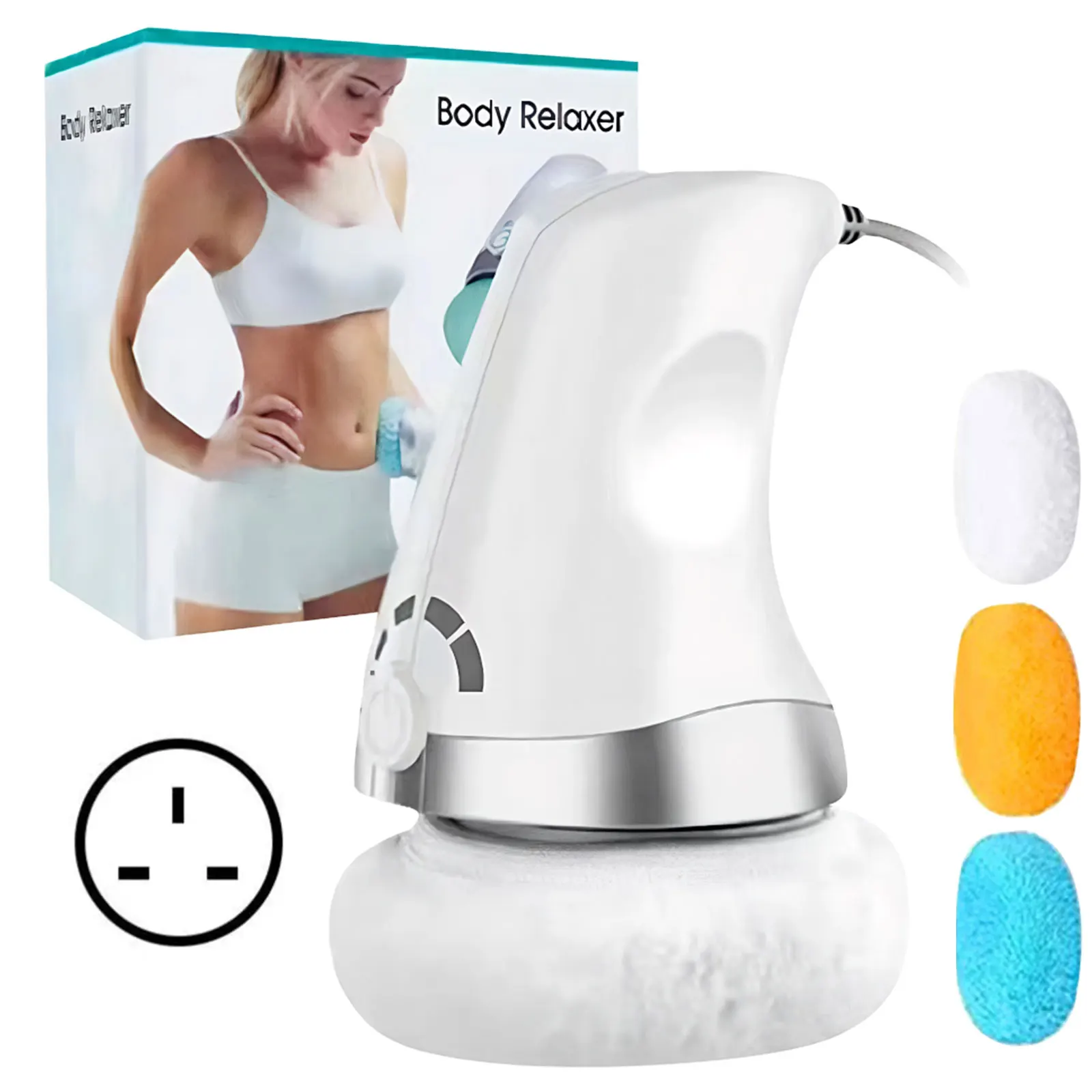 

Cellulite Massager with 3 Washable Pads Electric Handheld Cellulite Remover for Neck Shoulder Waist Abdomen Buttocks Legs