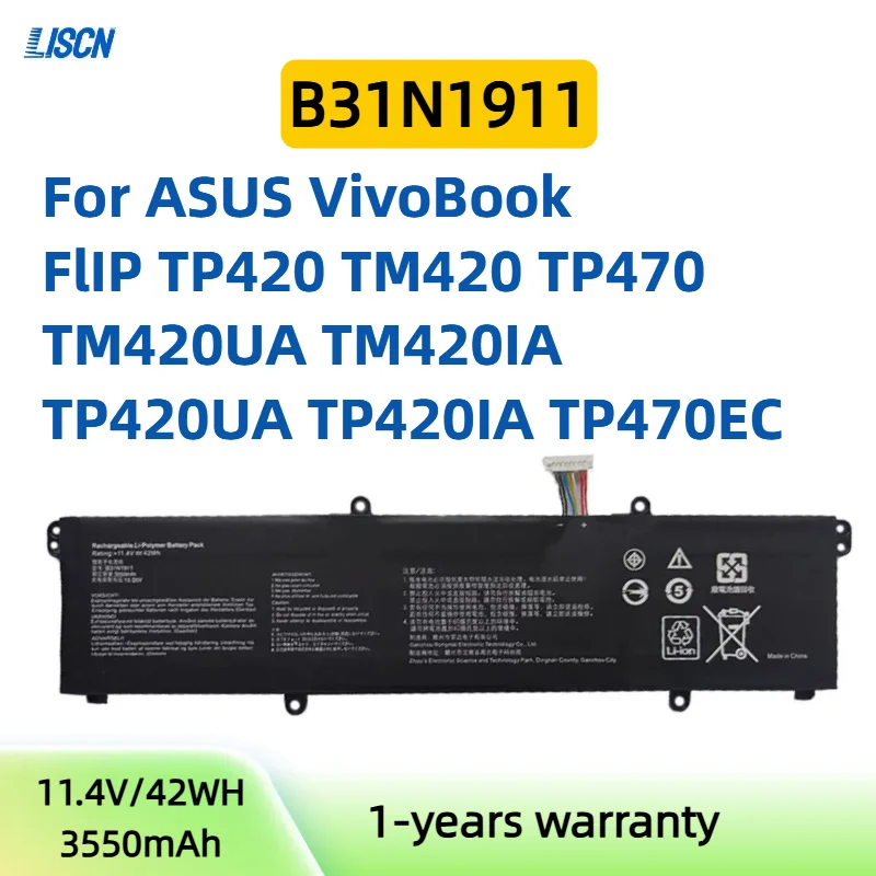 C31N1911 B31N1911 Battery For ASUS VivoBook Flip 14 TM420IA TP470EA M413DA M413DA-EK162T M413DA-EK007T X421DA X421EA Battery