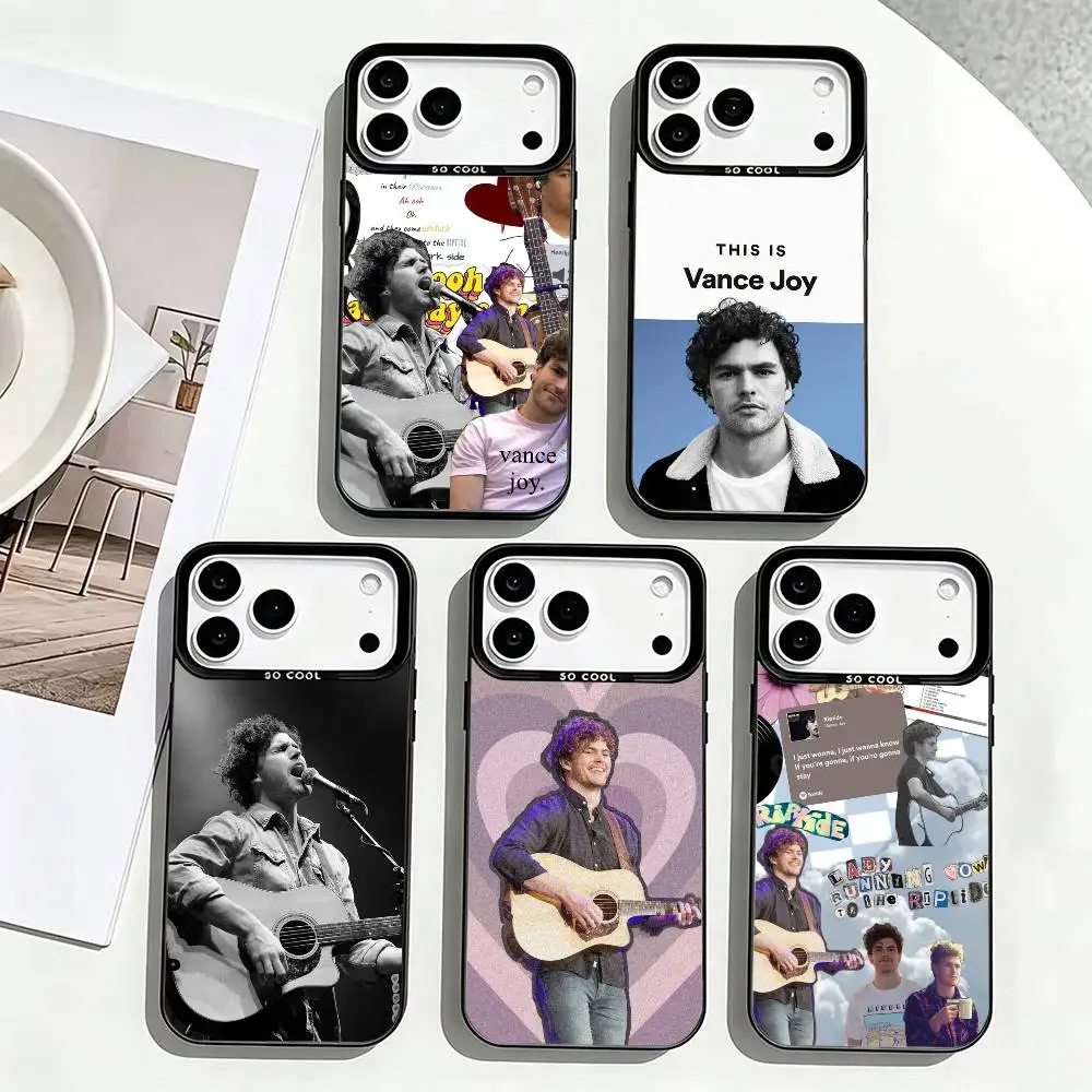 Capa de Celular Vance Joy Riptide para iPhone 17, 16, 15, 14, 13, 12, 11 Plus, Pro Max, XS, Capa Protetora Colorida Prateada