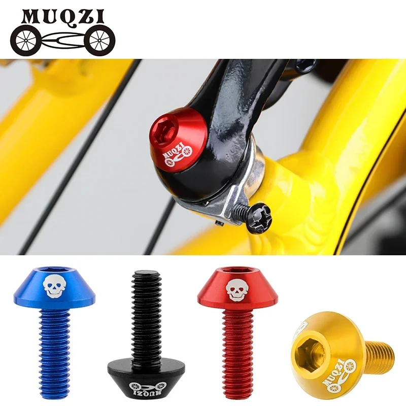 

Bicycle 2/4PCS Bike M6 Brake Caliper Bolt 7075 Aluminum Alloy V Brake Clamp Screw MTB Road Folding Bicycle Accessories