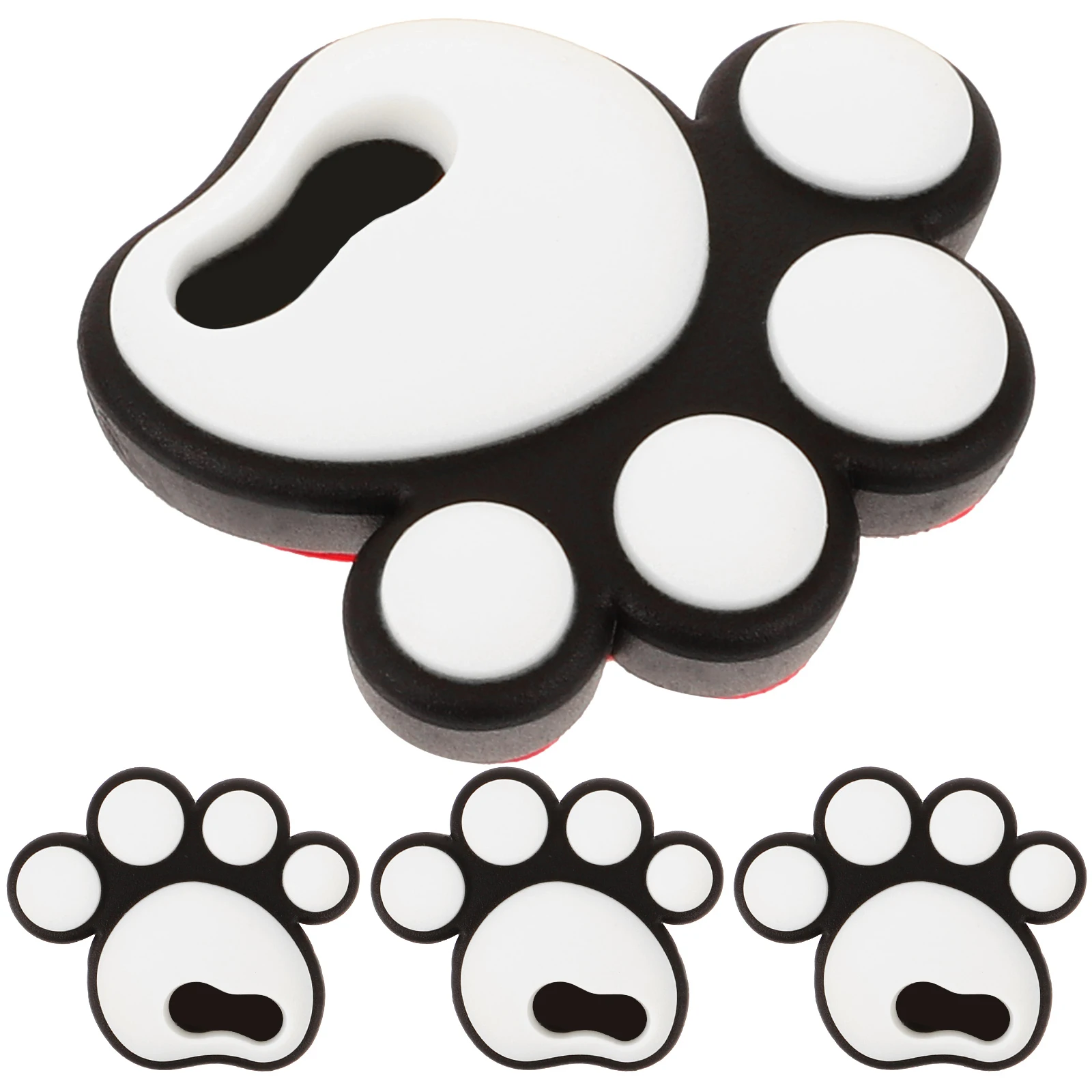 

4pcs Anti slip Stickers Snowboard Nonslip Pad Decorative White Paws Ski Decal Snowflake Sticker Cable Car Foot Mat