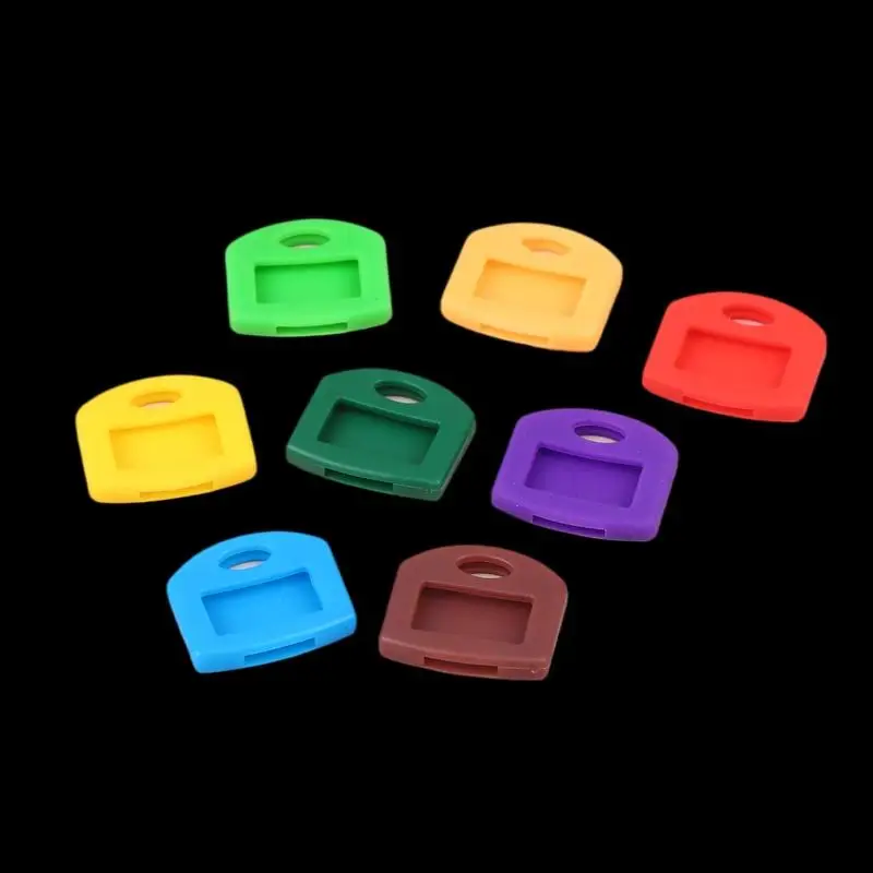 20PCS Random Colorful Silicone Key Covers For Easy ID - Flexible & Durable Identifier Tags Organize Keys