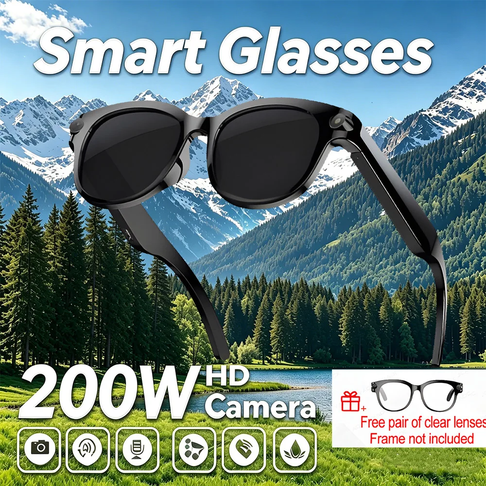 

2026AI Smart Glasses First Perspective 200W HD Camera AI Portable Q&A Intelligent Translation Lightweight Design Smart Glasses