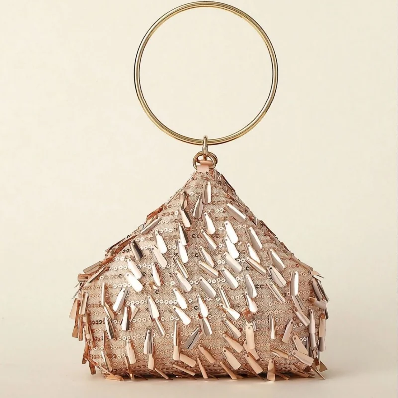 2026 New Luxury Fashion Bubble Banquet Bag Xiaoqing New Glitter Handbag Party Dress Bag