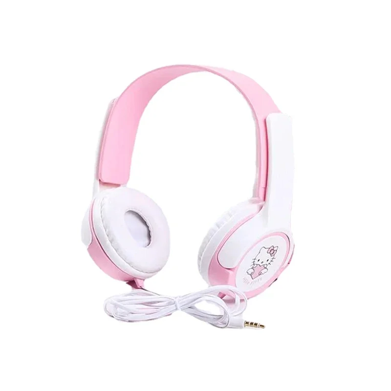 Przewodowy zestaw słuchawkowy Sanrio Hello Kitty Anime 3.5MM Surround Sound HD Mic do PS4 PS5 XBox Android Telefony PC Laptop Gamer Słuchawki