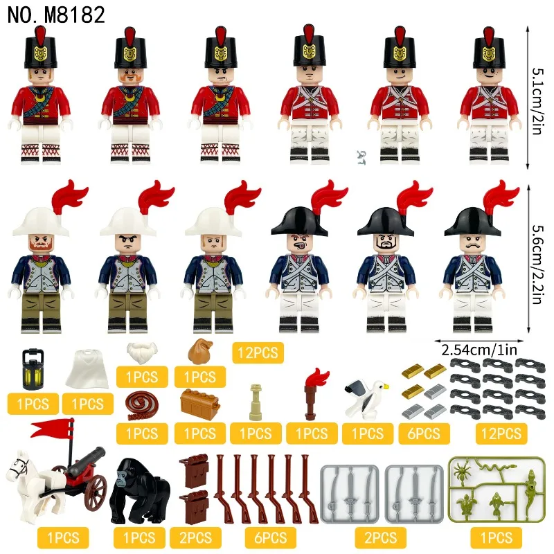 

Манекен Royal Soldier M8182 с двусторонним рисунком на теле, оптовая продажа, аксессуары для оружия, транспортные средства, орангутаны, животные
