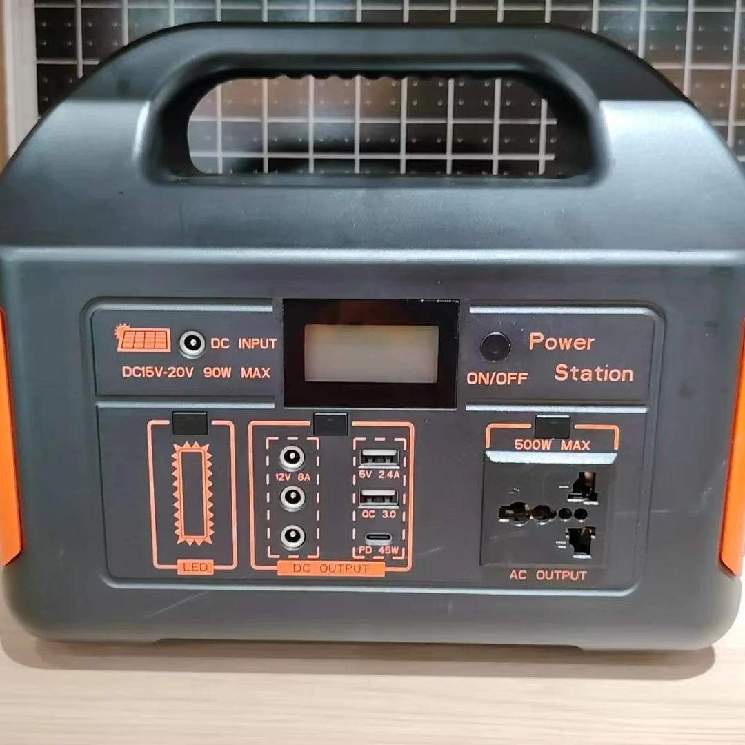 500W LIfepo4 Battery Rechargeable Electric Solar Generator Portable Backup Power Station for Home Camping