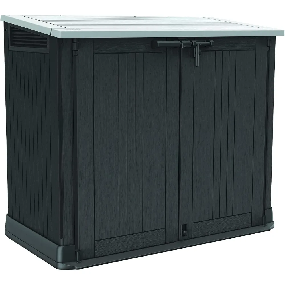 

Store-It-Out Prime 4.3 x 3.7 ft.Outdoor Resin Storage Shed with Easy Lift Hinges, Perfect for Yard Tools, Pool Floats and Garden