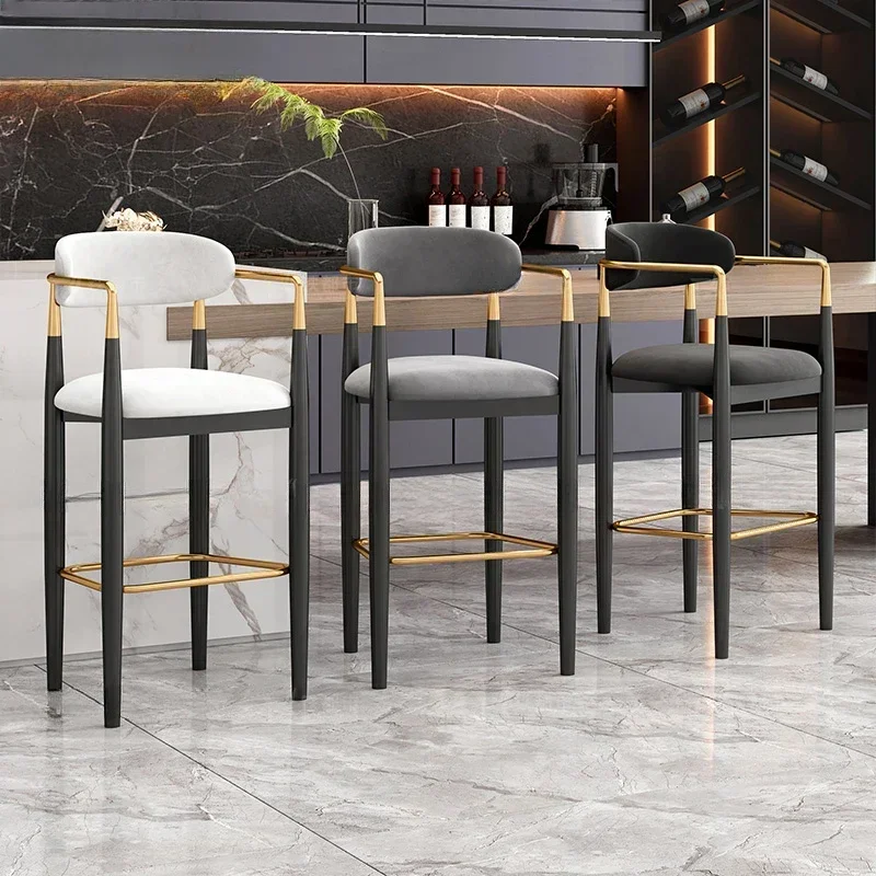 Bar Stools Restaurant Chairs Cafe Chair Chaise Design Floor Leather Stool Mid Professional Makeup High Kitchen Vintage Furniture