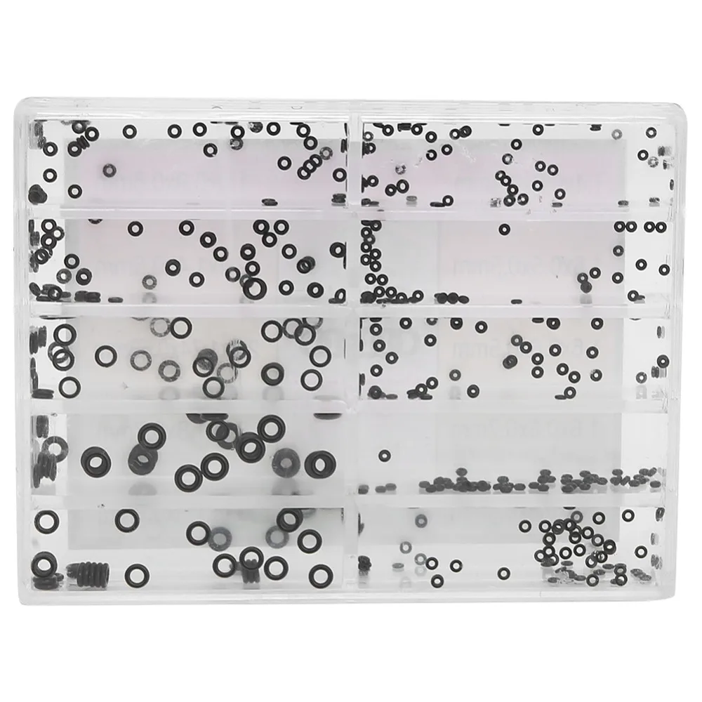 Assorted Black Watch Crown O-Ring Rubber 8.3*7.3*1.5cm Watch Repair Tools Rubber Gasket Kit For Watchmakers