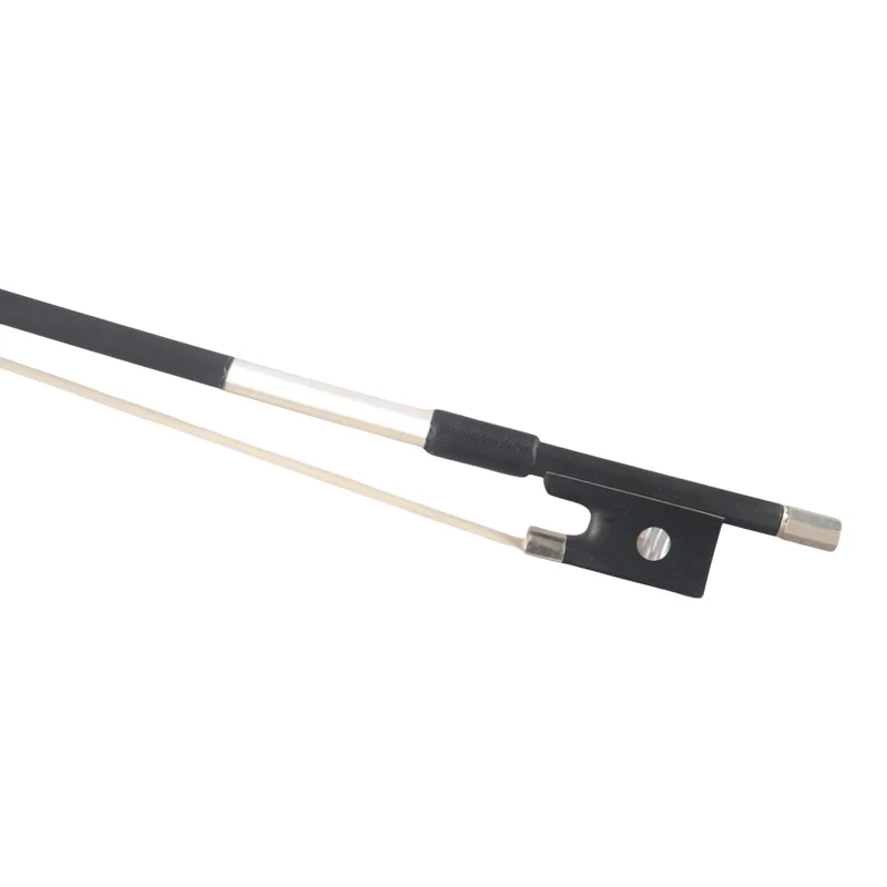 G141 4/4 High Grade Ebony Frog Accessory Round Carbon Fiber Hand Made Violin Bow