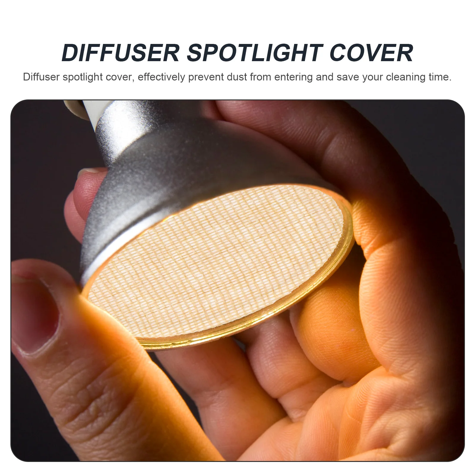 

2Pcs Shade Diffuser 6cm Yellow Spotlight Fabric Panel Pendant Light Barriers Lamp Accessories Car Lamp