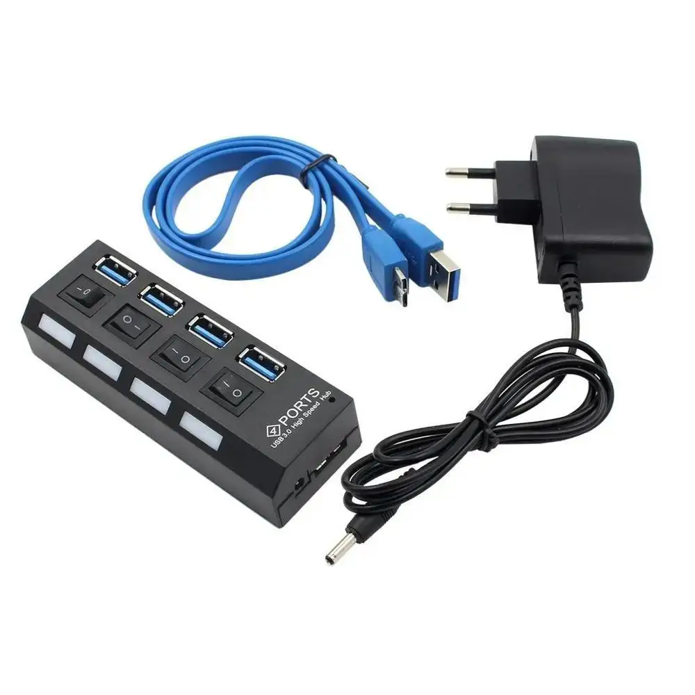 

Hub USB 3.0 Multi USB Splitter 4/7 Port USB Expander Use Power Adapter USB3 Hub with Switch for PC Hub Multiple